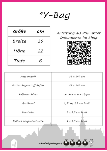 Papierschnittmuster "Y-BAG" Crossbag